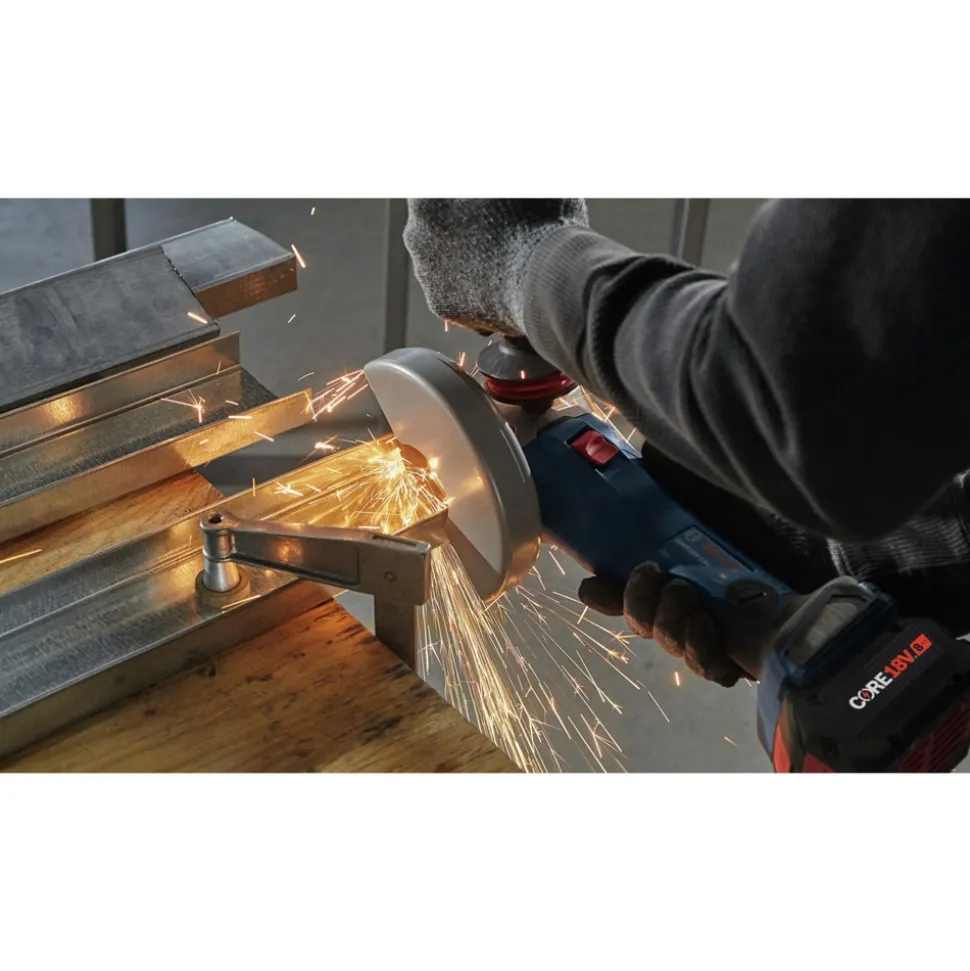 Factory Reconditioned Bosch 18V PROFACTOR Brushless Connected-Ready Lithium-Ion 5 in. - 6 in. Cordless Angle Grinder Kit with Slide Switch (8 Ah)