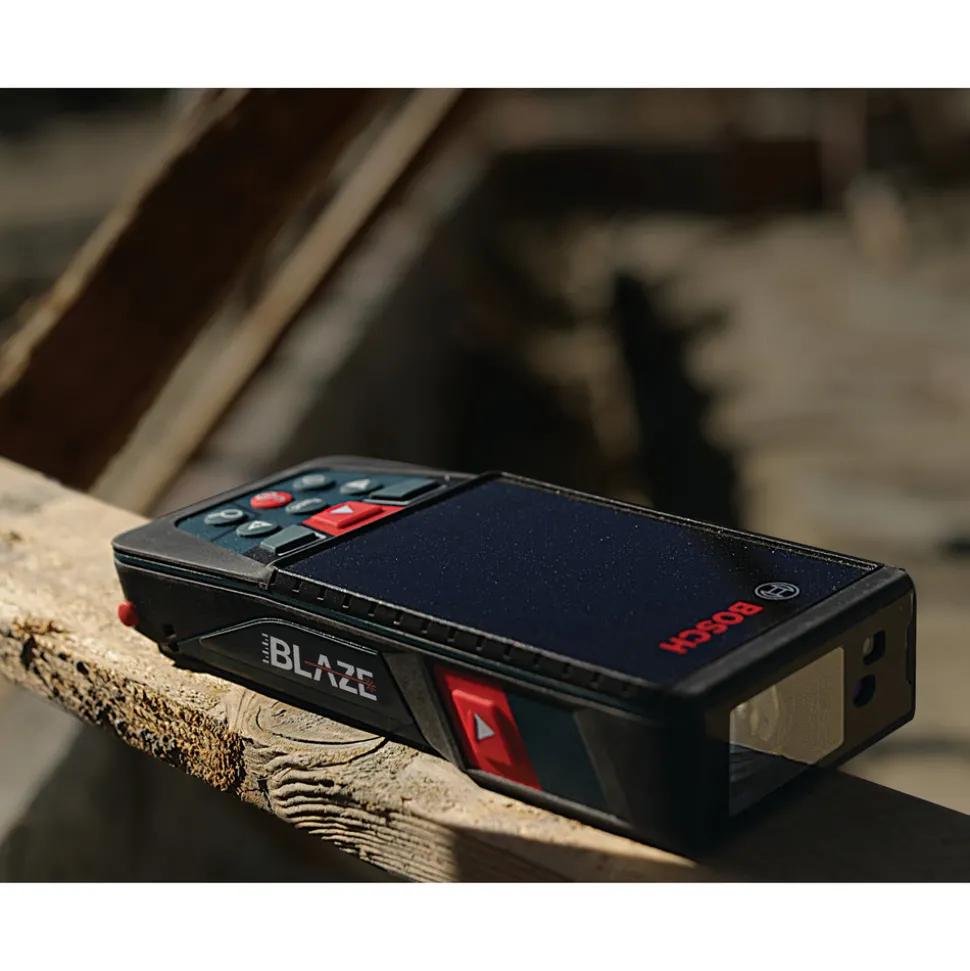 Factory Reconditioned Bosch 400 ft Cordless Bluetooth Laser Measure with Camera Viewfinder and AA Batteries Kit