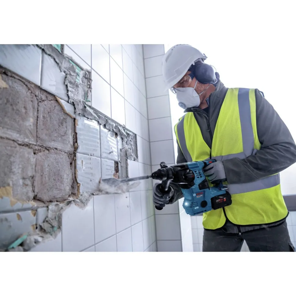 Factory Reconditioned Bosch 18V Brushless Connected-Ready SDS-Plus Bulldog Lithium-Ion 1-1/8 in. Cordless Rotary Hammer Kit with 2 Batteries (8 Ah)