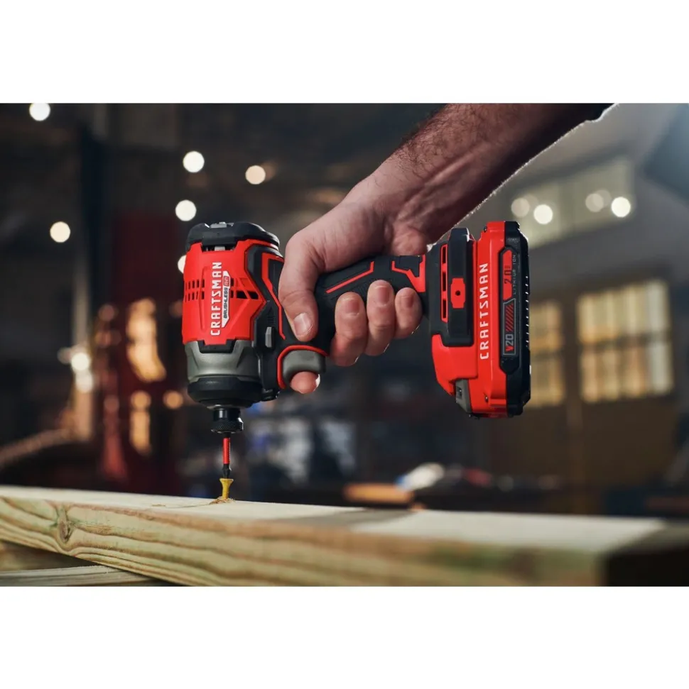 Factory Reconditioned Craftsman V20 BRUSHLESS RP Lithium-Ion 1/2 in. Cordless Drill Driver and 1/4 in. Impact Driver Combo Kit (1.5 Ah)