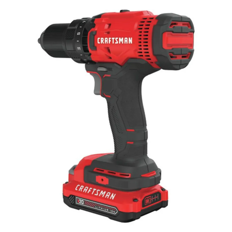 Factory Reconditioned Craftsman 20V Variable Speed Lithium-Ion 1/2 in. Cordless Drill Driver Kit (1.3 Ah)