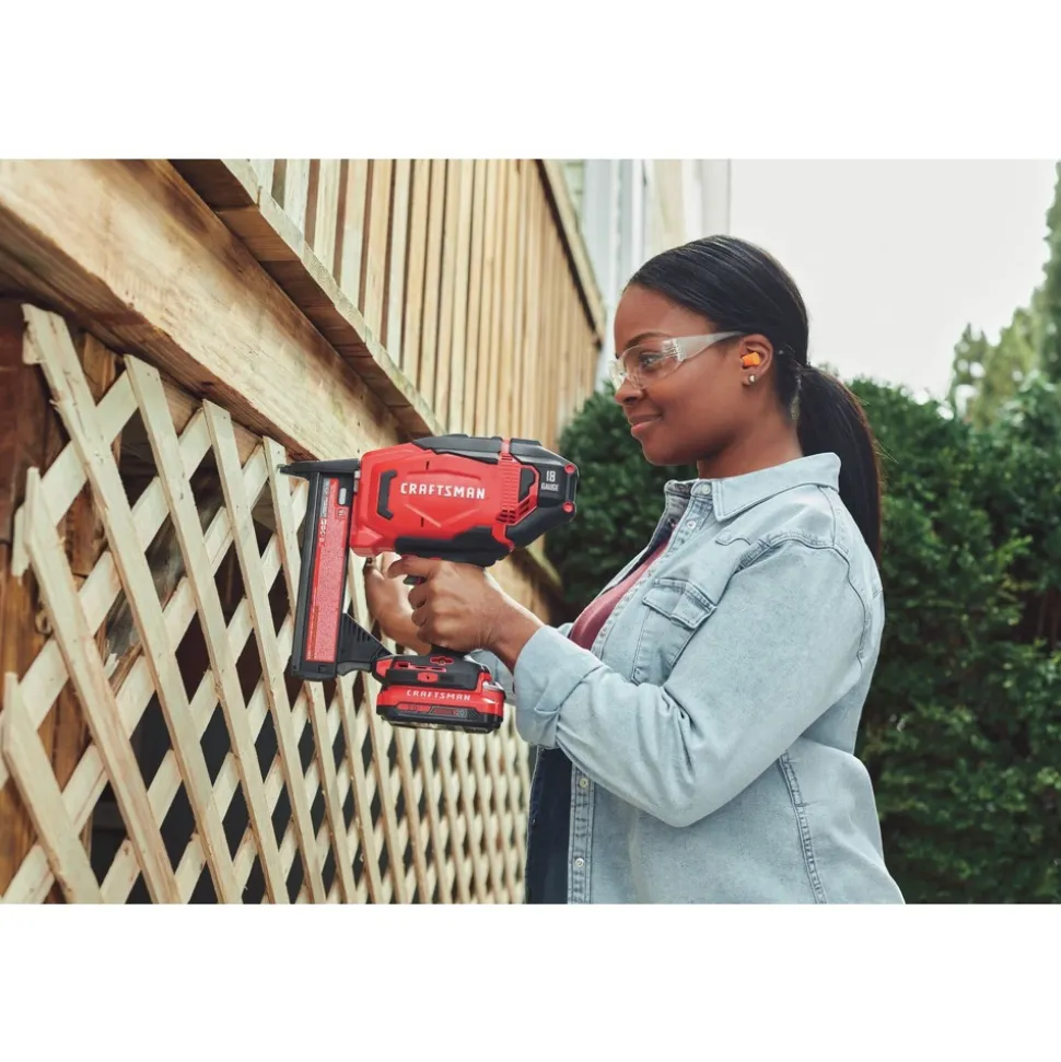 Factory Reconditioned Craftsman V20 Lithium-Ion 18 Gauge Cordless Narrow Crown Stapler (Tool Only)