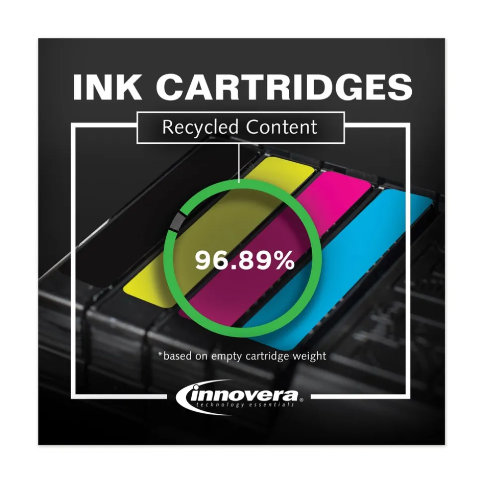 Factory Reconditioned Innovera 480 Page-Yield Remanufactured High-Yield Ink Replacement for 63XL (F6U64AN) - Black
