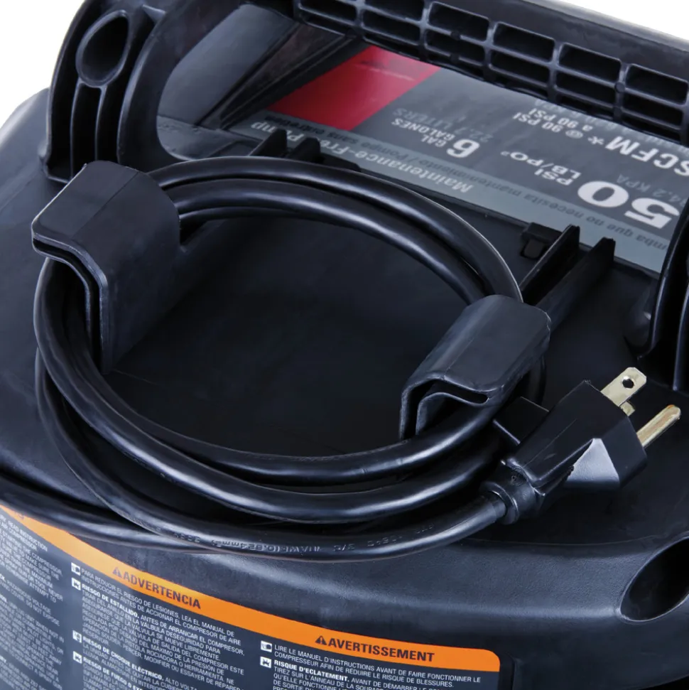 Factory Reconditioned Porter-Cable 0.8 HP 6 Gallon Oil-Free Pancake Air Compressor