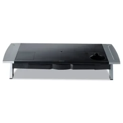 Fellowes Mfg Co. 27 in. x 14 in. x 4 in. to 6.5 in. Office Suites Premium Monitor Riser - Black/Silver