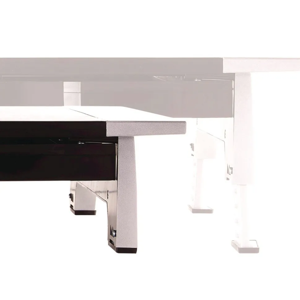 Fellowes Mfg Co. 27 in. x 14 in. x 4 in. to 6.5 in. Office Suites Premium Monitor Riser - Black/Silver
