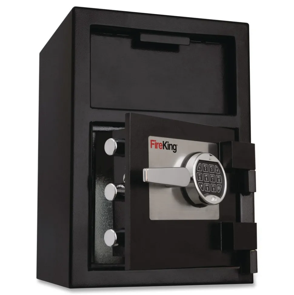 FireKing 14 in. x 15.5 in. x 20 in. 0.95 cu ft Depository Security Safe - Black