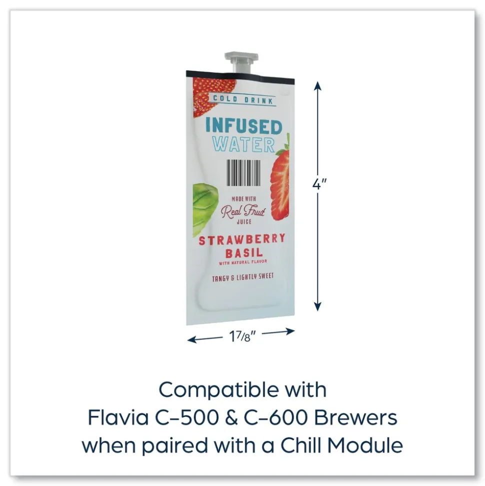 FLAVIA Infused Water Freshpack - Strawberry Basil (100/Carton)