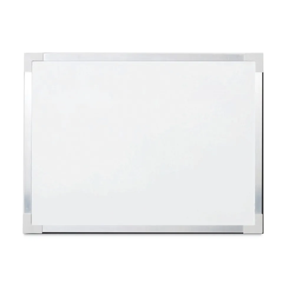 Flipside 48 in. x 36 in. Framed Dry Erase Board - White Surface, Satin Aluminum Frame