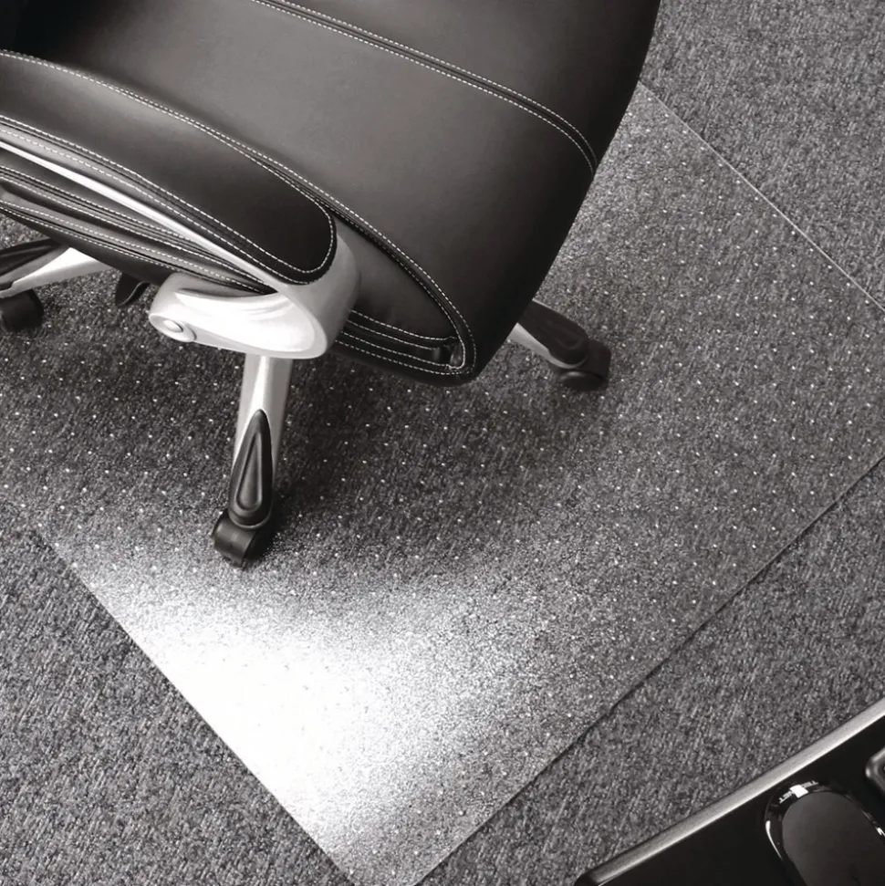 Floortex Cleartex Ultimat 48 in. x 60 in. Polycarbonate Chair Mat for Low/Medium Pile Carpet - Clear
