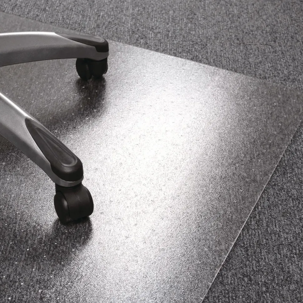 Floortex Cleartex Ultimat 48 in. x 60 in. Polycarbonate Chair Mat for Low/Medium Pile Carpet - Clear