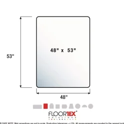 Floortex Cleartex Ultimat Polycarbonate 48 in. x 53 in. Chair Mat for Hard Floors - Clear