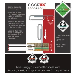 Floortex Cleartex Unomat 60 in. x 48 in. Anti-Slip Chair Mat for Hard Floors and Flat Pile Carpets - Clear