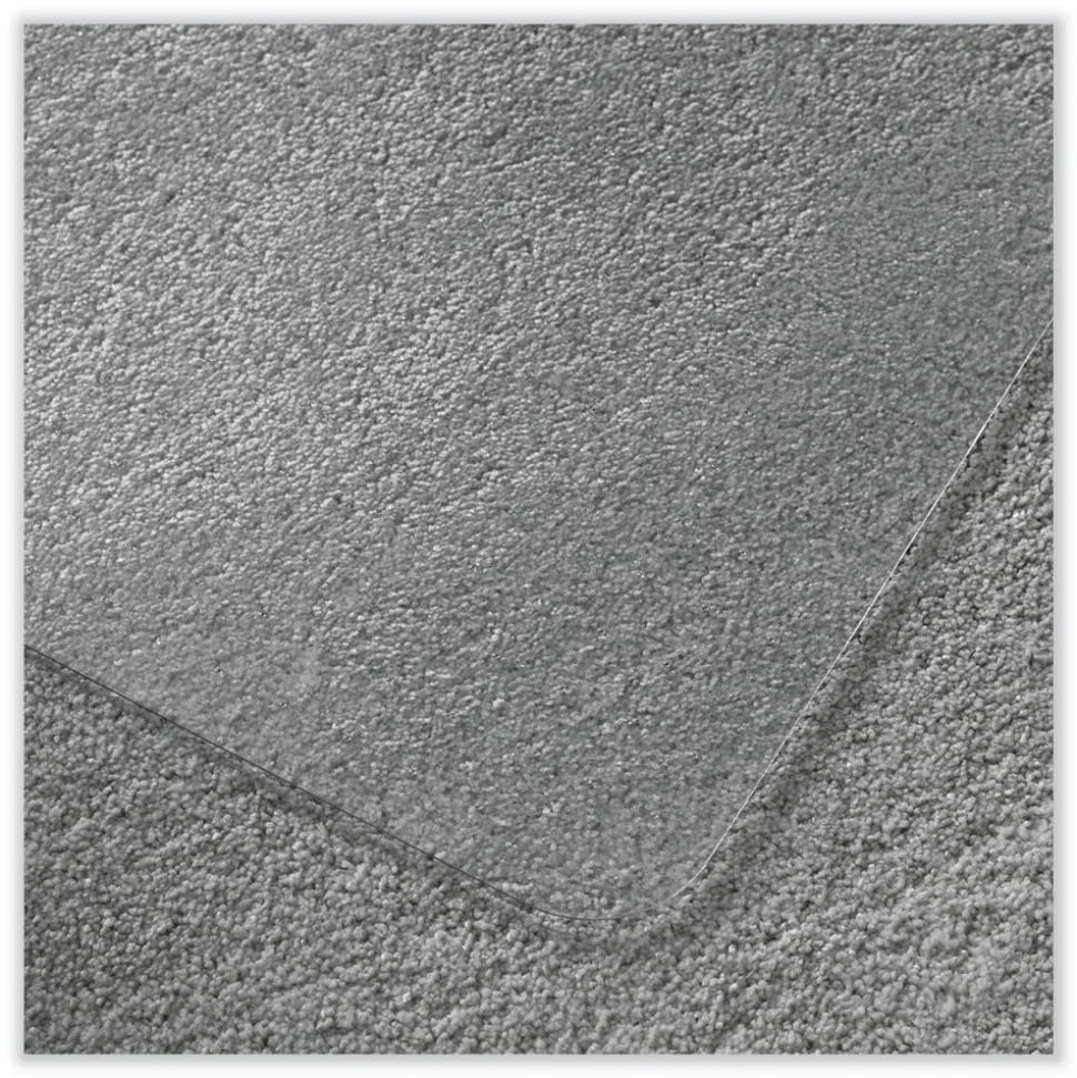 Floortex 60 in. x 48 in. Cleartex Ultimat Polycarbonate Chair Mat for High Pile Carpets - Clear