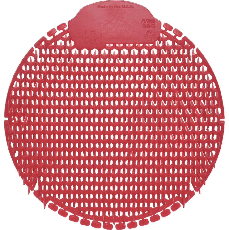 Fresh Products S7-F-005I030M-82-AAA10-00 Slant7 with Terminator Urinal Screen - Forest Scent, Red (30/Carton)