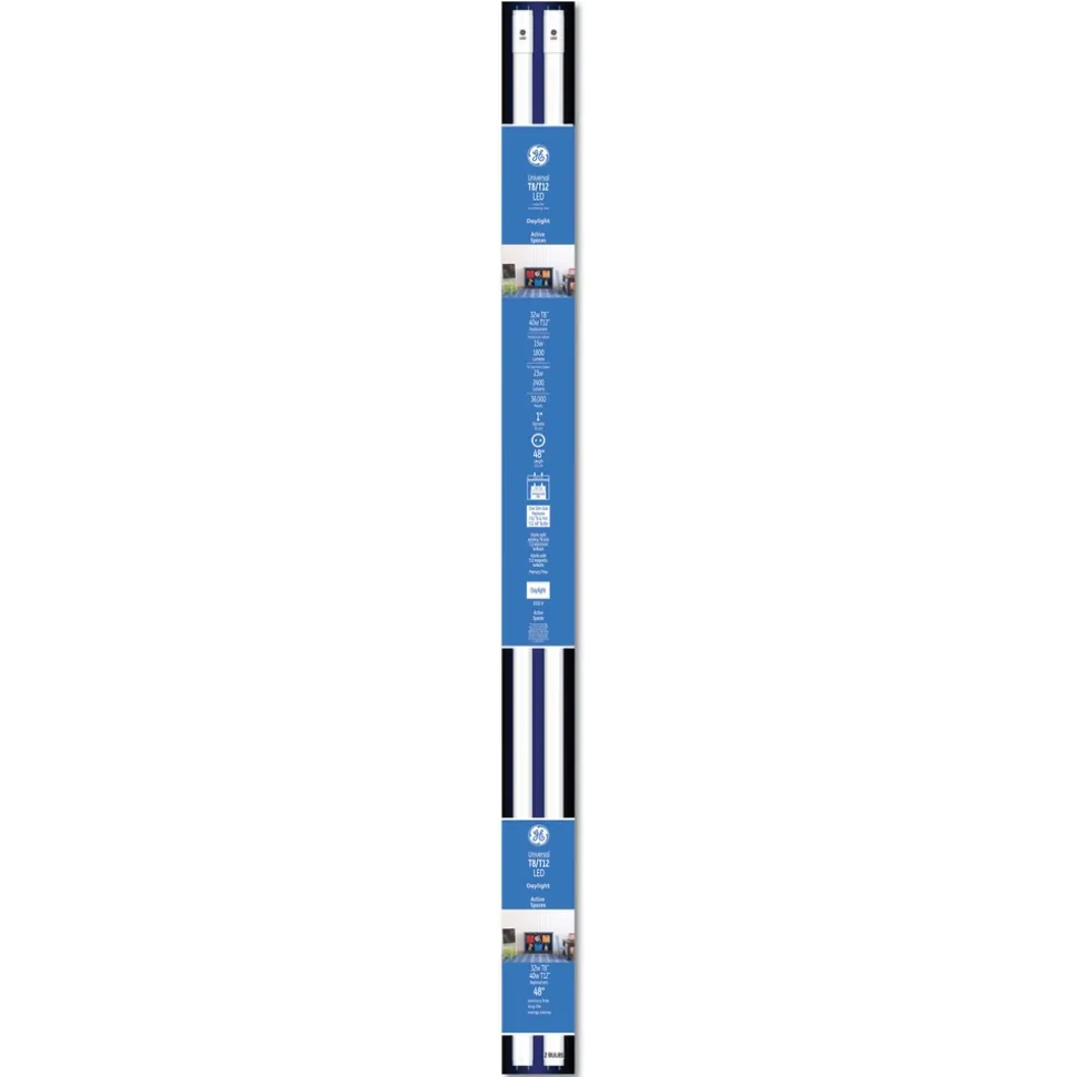 GE 48 in. 40 Watts/15 Watts T8/T12 LED Tube Light Bulbs - Daylight (6/Carton)