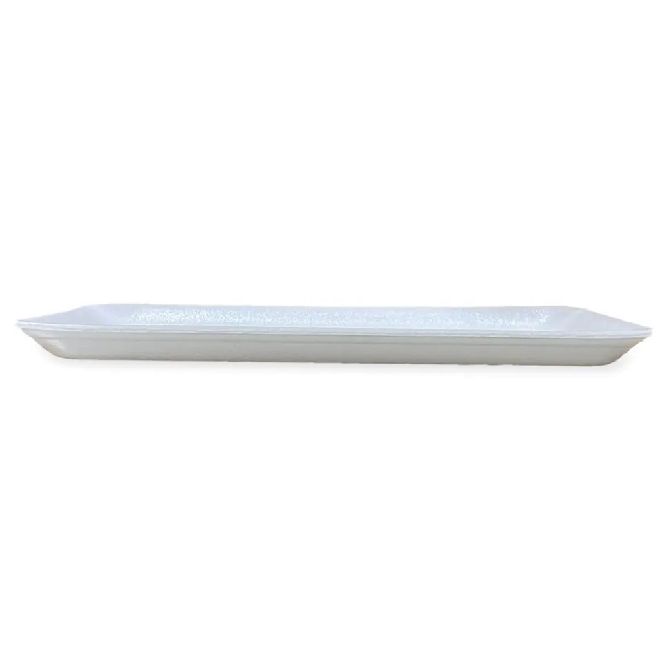 GEN 1525WH 14.5 in. x 8 in. x 0.75 in. #1525 Meat Trays - White (250/Carton)