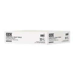 GEN ft. x 3.2 in. 2-Ply Jumbo Roll Bath Tissue - White (12/Carton)