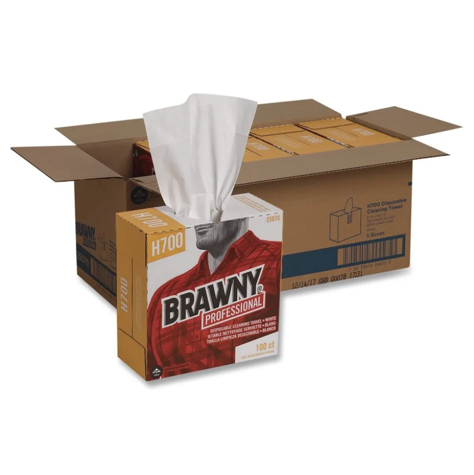 Georgia-Pacific 9.1 in. x 16.5 in. Medium Weight HEF Shop Towels (100/Box)