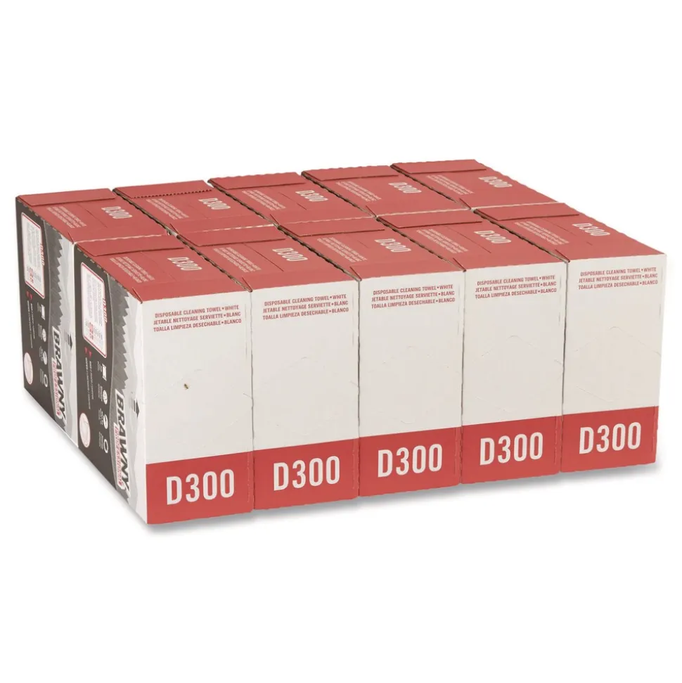 Georgia-Pacific 20075 9.25 in. x 16 in. 1-Ply Tall Dispenser All-Purpose DRC Wipers - Unscented, White (110/Box, 10-Boxes/Carton)