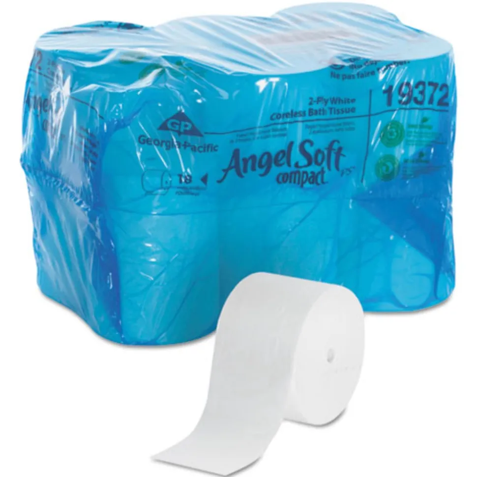 Georgia Pacific Professional 19372 Coreless 2 Ply Bath Tissue - White (18/Carton)