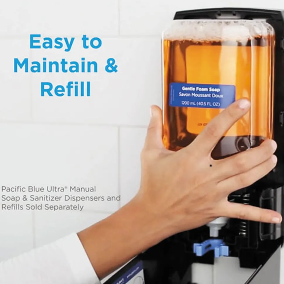 Georgia Pacific Professional 43715 Pacific Blue Ultra 1200 mL Foam Soap Manual Dispenser Refill - Pacific Citrus (4/Carton)