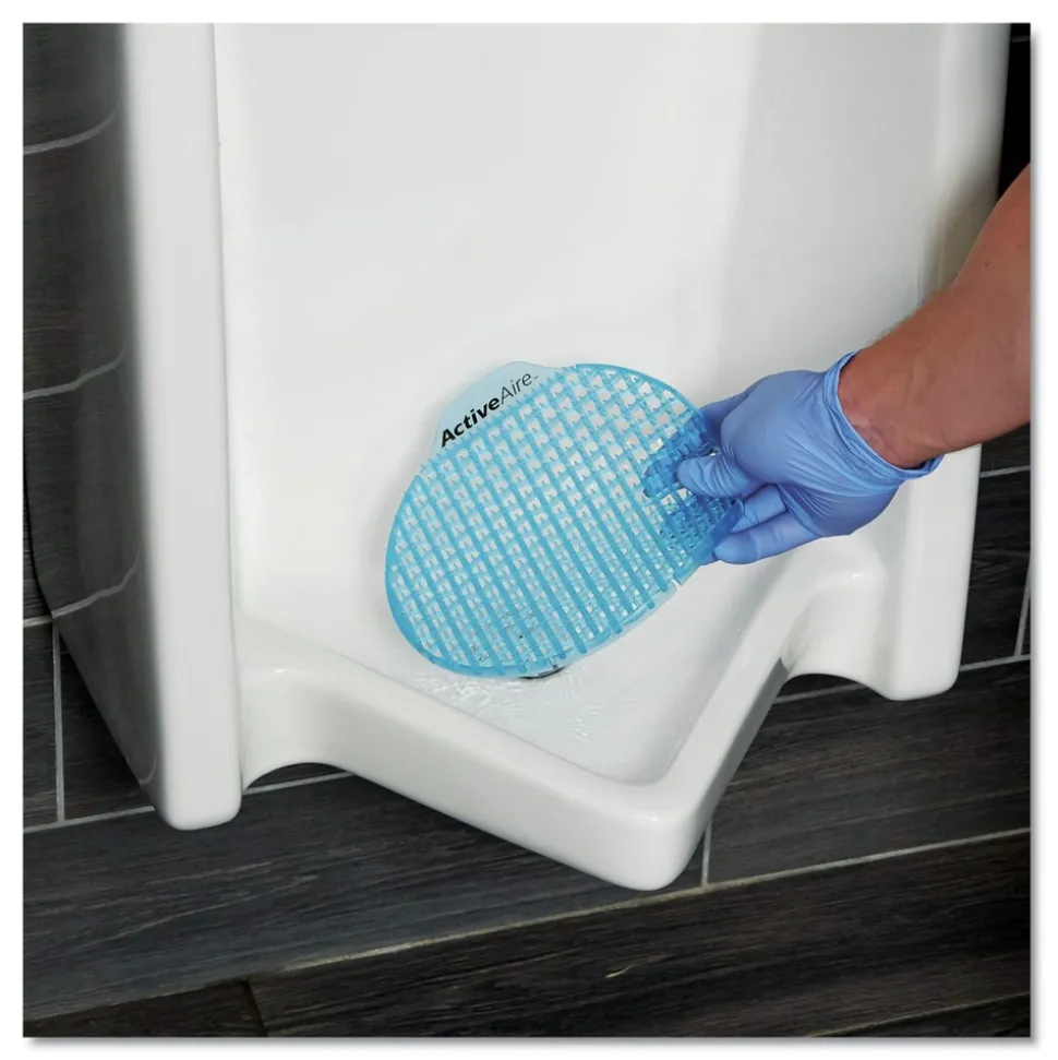 Georgia Pacific Professional ActiveAire Deodorizer Urinal Screen - Coastal Breeze Scent, Blue (12/Carton)