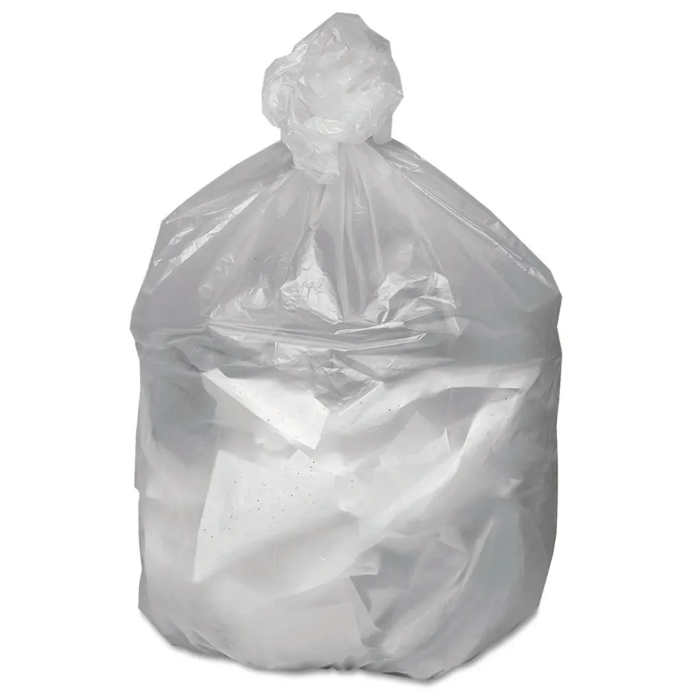 Good 'n Tuff 33 in. x 39 in. 33-Gallon 9 mic. Waste Can Liners - Natural (500/Carton)