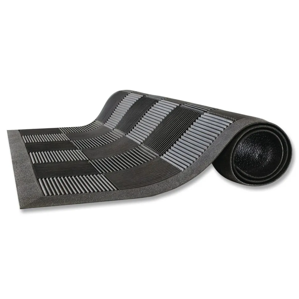 Guardian 36 in. x 60 in. Parquet Wiper Scraper Mat - Black