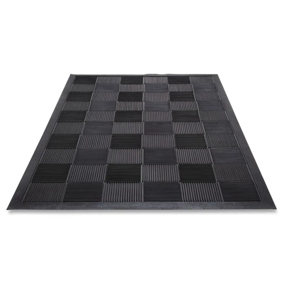 Guardian 36 in. x 60 in. Parquet Wiper Scraper Mat - Black