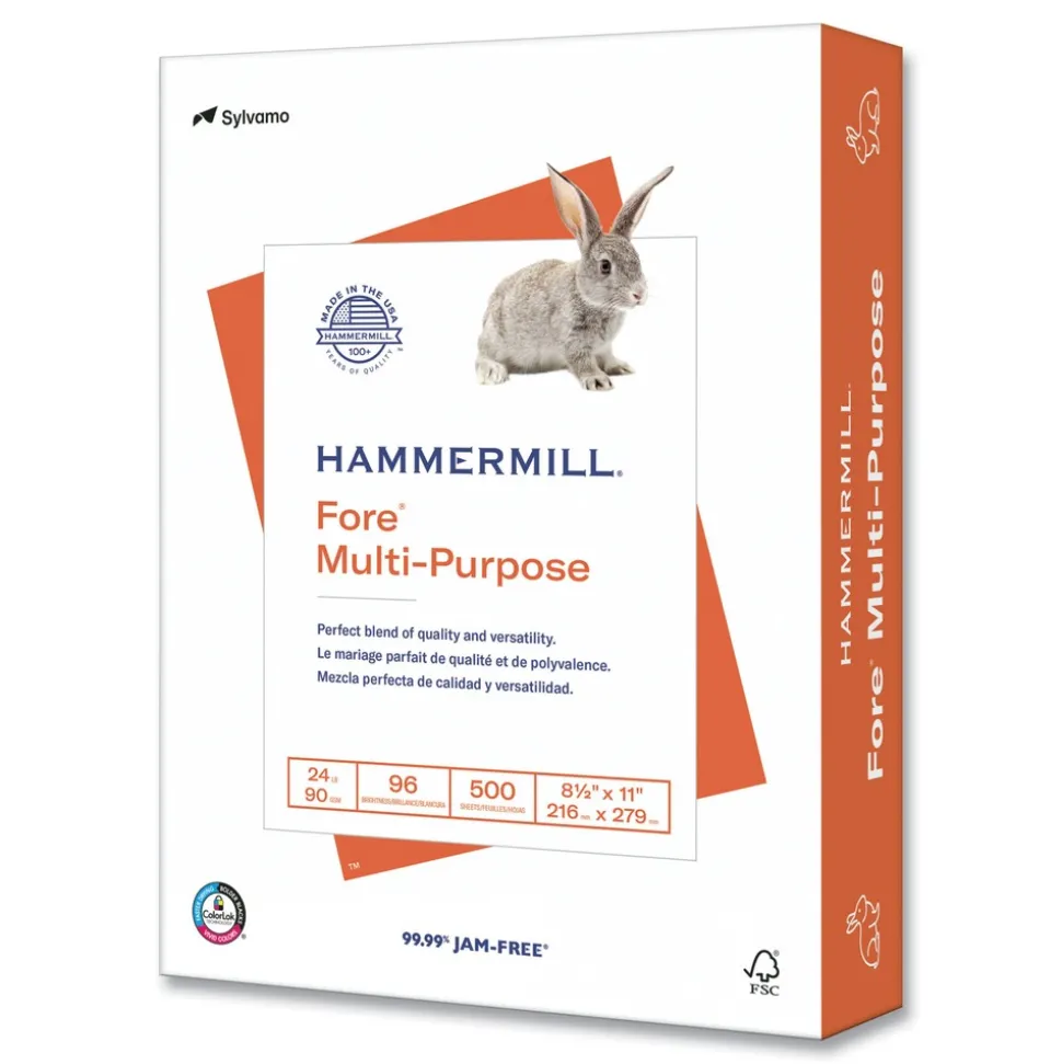 Hammermill Fore 8.5 in. x 11 in. 96 Bright 24 lbs. Bond Weight Multipurpose Print Paper - White (1-Pallet)