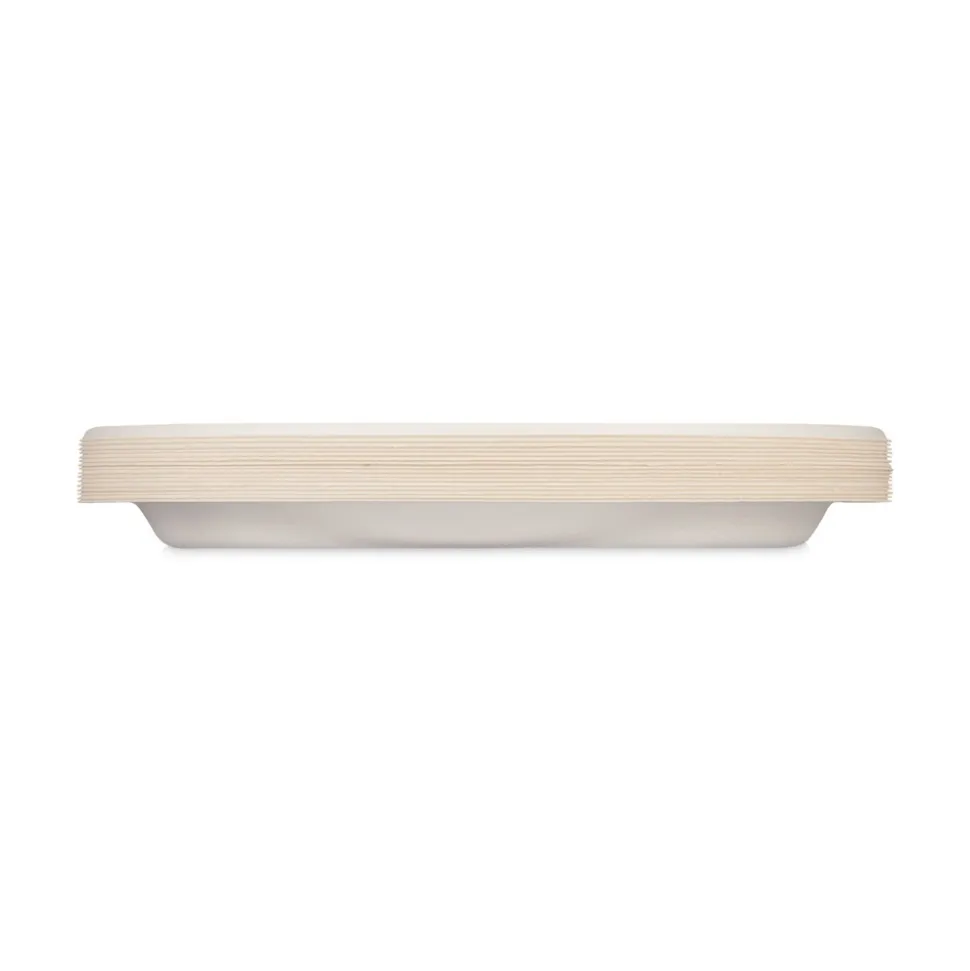 Hefty ECOSAVE 6.75 in. Diameter Plate Sugarcane Tableware - White (12/Carton)