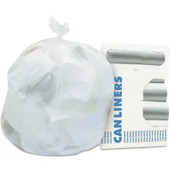 Heritage H8647SC 43 in. x 47 in. 56 gal. 1.1 mil Linear Low-Density Can Liners - Clear (100/Carton)