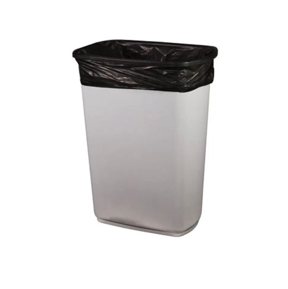 Heritage 43 in. x 47 in. 56 Gallon 2 mil Reprocessed Resin Can Liners - Black (100/Carton)