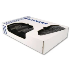 Heritage 40 in. x 46 in. 45 gal. 0.7 mil. Linear Low-Density Can Liners - Black (250/Carton)
