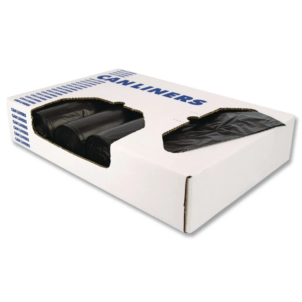 Heritage 40 in. x 46 in. 45 gal. 0.7 mil. Linear Low-Density Can Liners - Black (250/Carton)