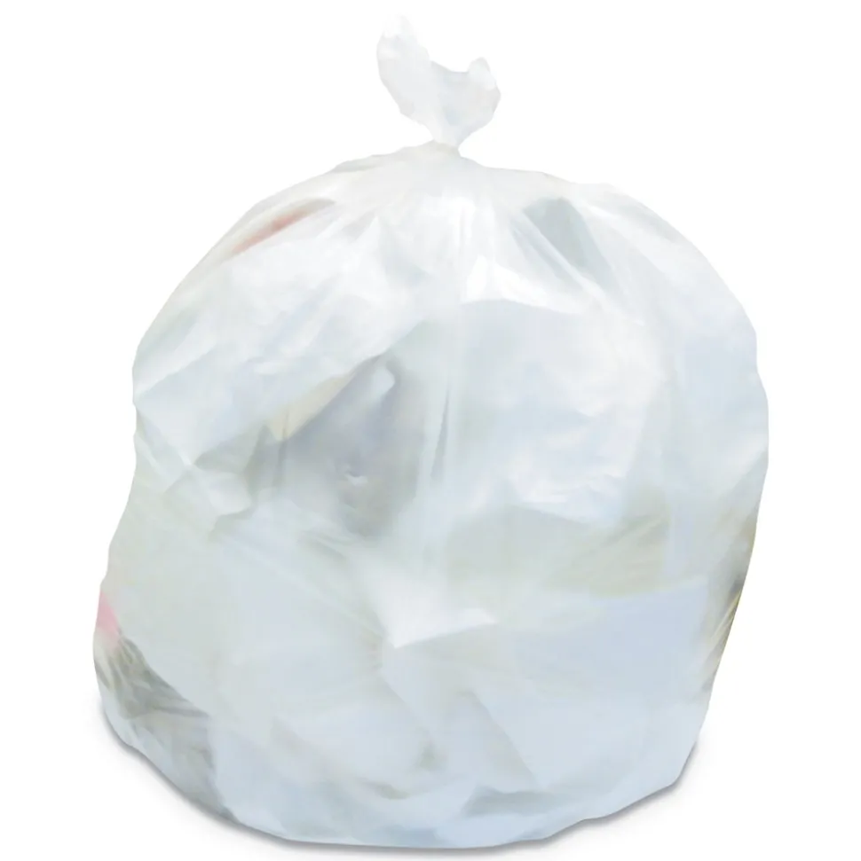 Heritage 38 in. x 58 in. 2 mil 60 gal. Linear Low-Density Can Liners - Clear (100/Carton)