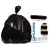 Heritage 46 in. x 50 in. 1.35 mil 56 gal. Reprocessed Resin Can Liners - Black (100/Carton)