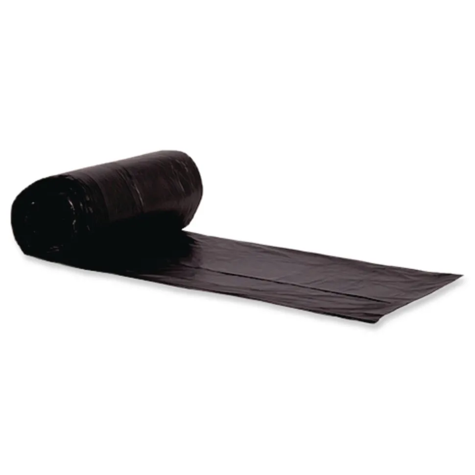 Heritage 46 in. x 50 in. 1.35 mil 56 gal. Reprocessed Resin Can Liners - Black (100/Carton)