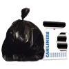 Heritage X8046AK 40 in. x 46 in. 45 Gallon 1.5 mil Reprocessed Resin Can Liners - Black (100/Carton)