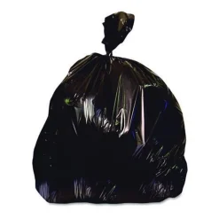 Heritage X8046AK 40 in. x 46 in. 45 Gallon 1.5 mil Reprocessed Resin Can Liners - Black (100/Carton)