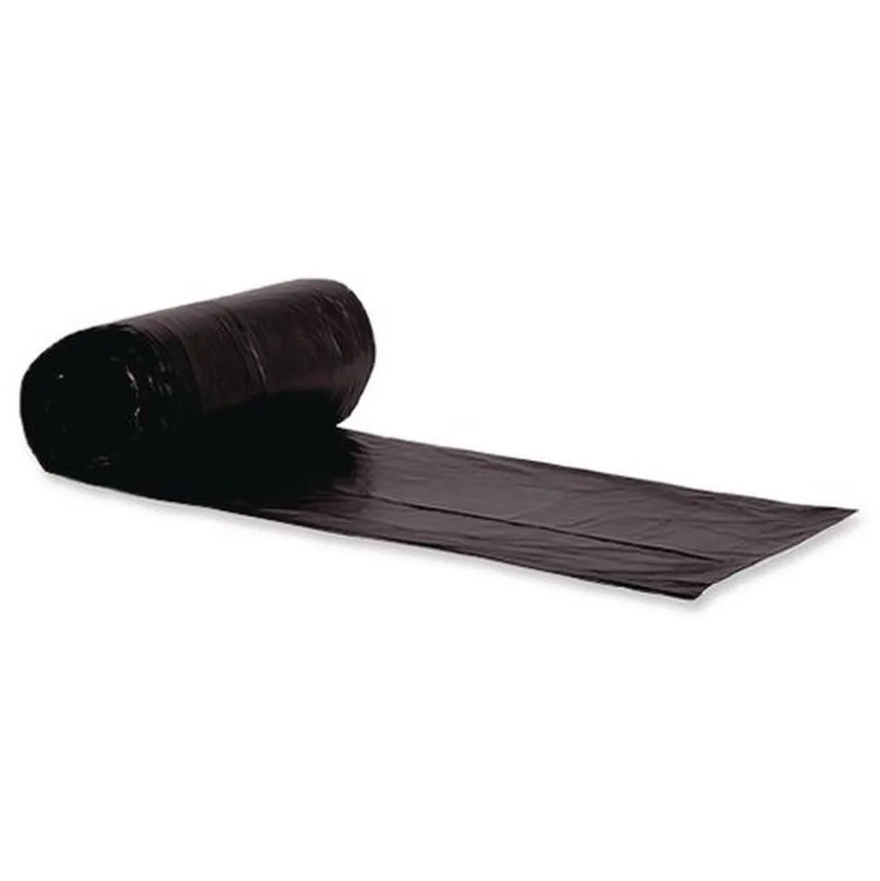 Heritage X8046AK 40 in. x 46 in. 45 Gallon 1.5 mil Reprocessed Resin Can Liners - Black (100/Carton)