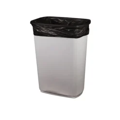 Heritage X8046AK 40 in. x 46 in. 45 Gallon 1.5 mil Reprocessed Resin Can Liners - Black (100/Carton)