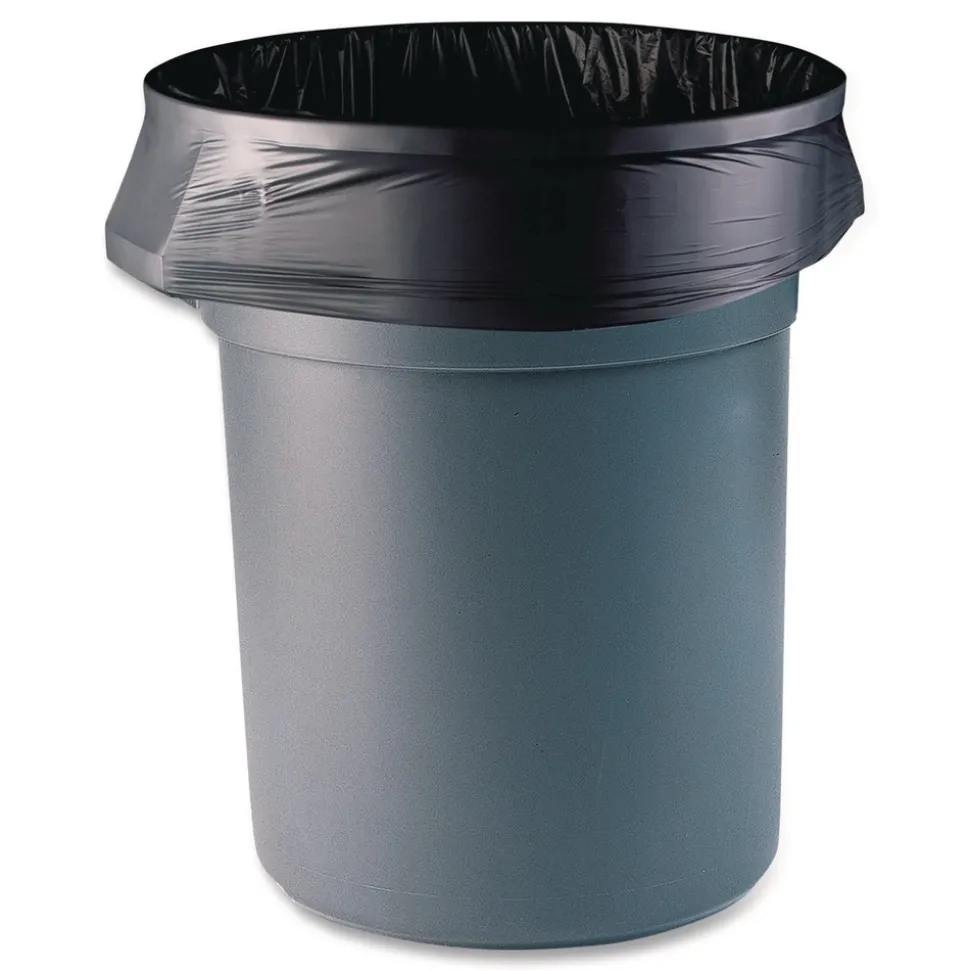 Heritage X-Liner Reprocessed Liners 60 gal 2 mil 38 x 58 Black Perforated Roll (100/Carton)