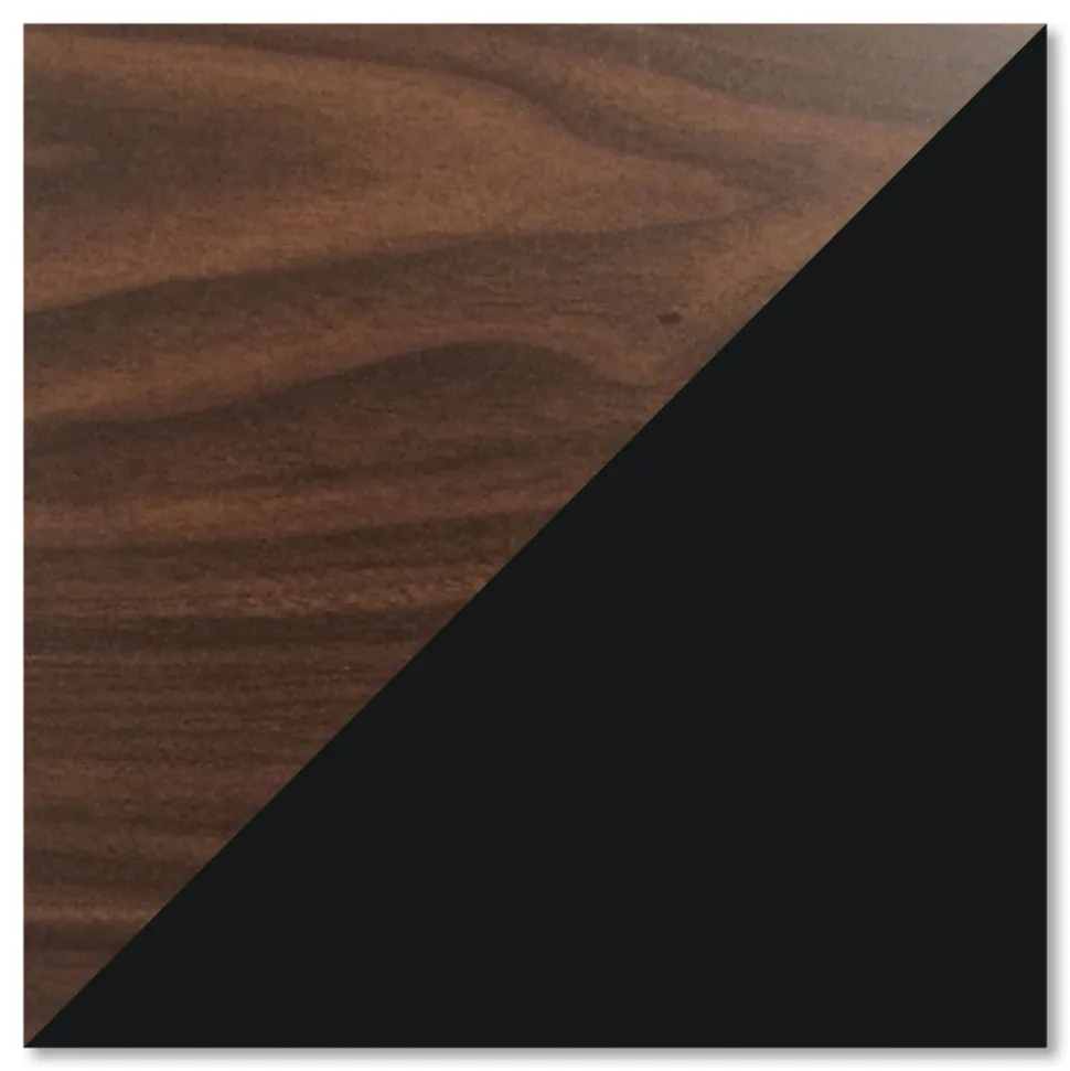 Hirsh Industries 60 in. x 30 in. x 29.5 in. Left and Right-Hand Pedestals: Box/File Drawer Format Teachers Pedestal Desks - Walnut/Black