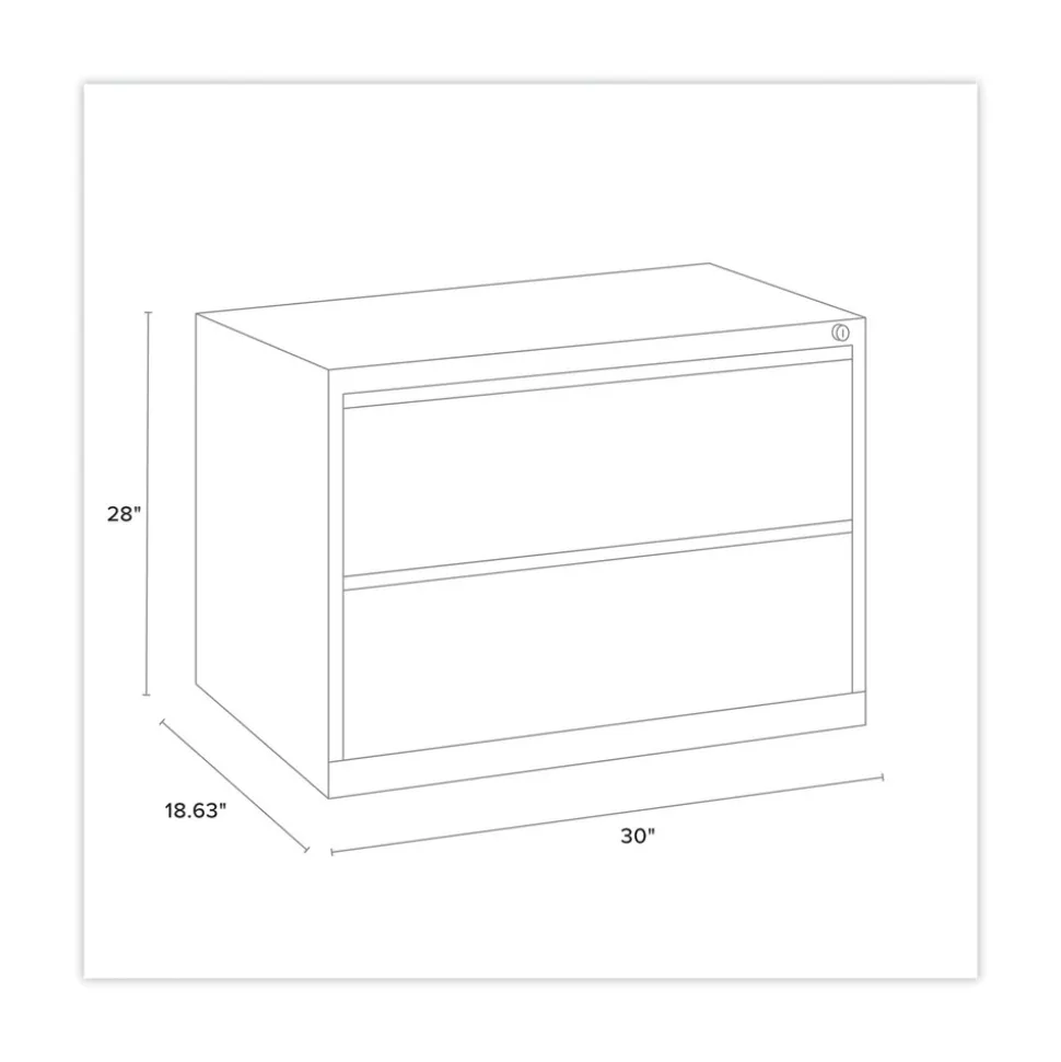 Hirsh Industries 30 in. x 18.62 in. x 28 in. 2 Letter/Legal/A4-Size File Drawers Lateral File Cabinet - Putty