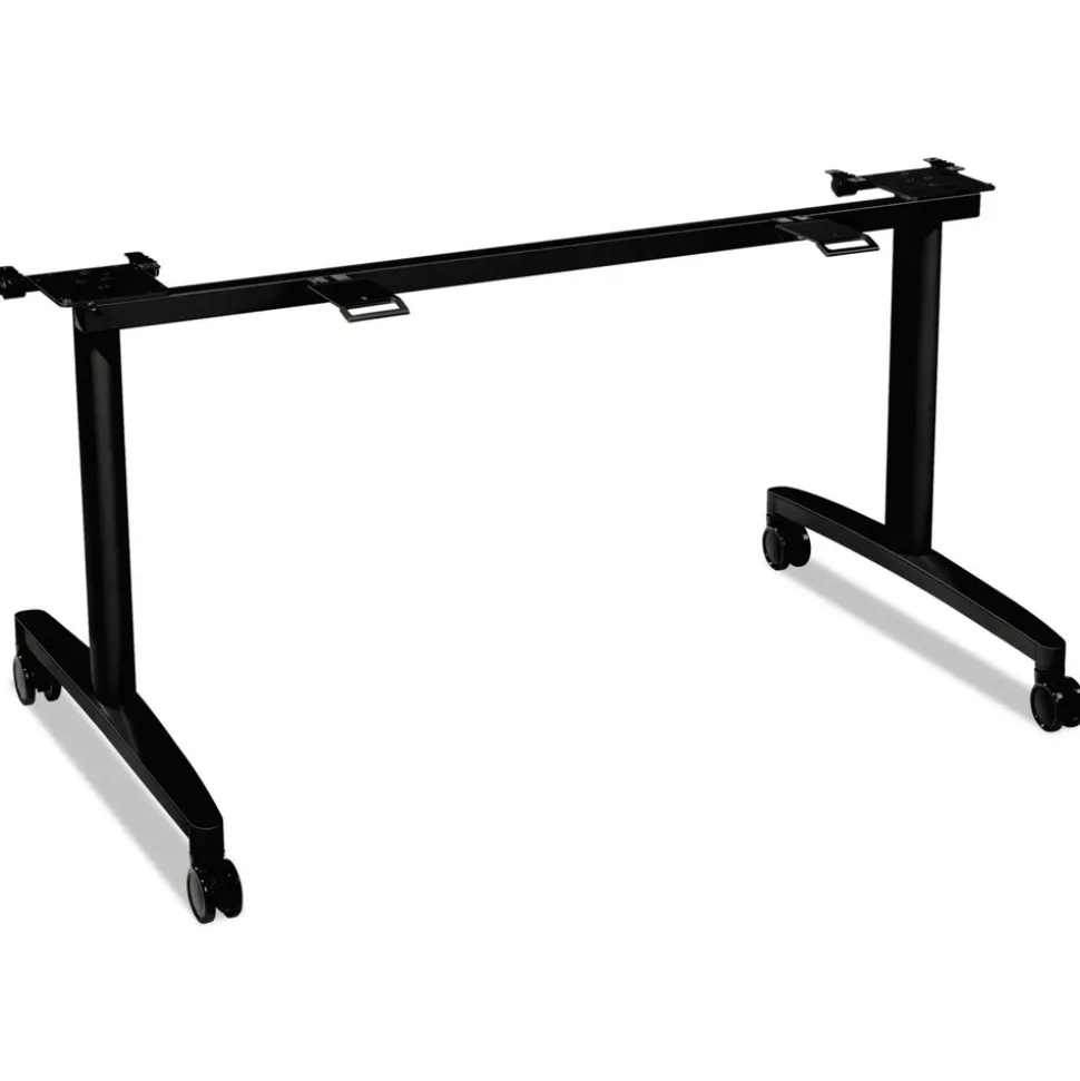 HON Huddle 51.63 in. W x 23.5 in. D x 28.38 in. H Flip-Top Base for 30 in. Deep Table Tops - Black