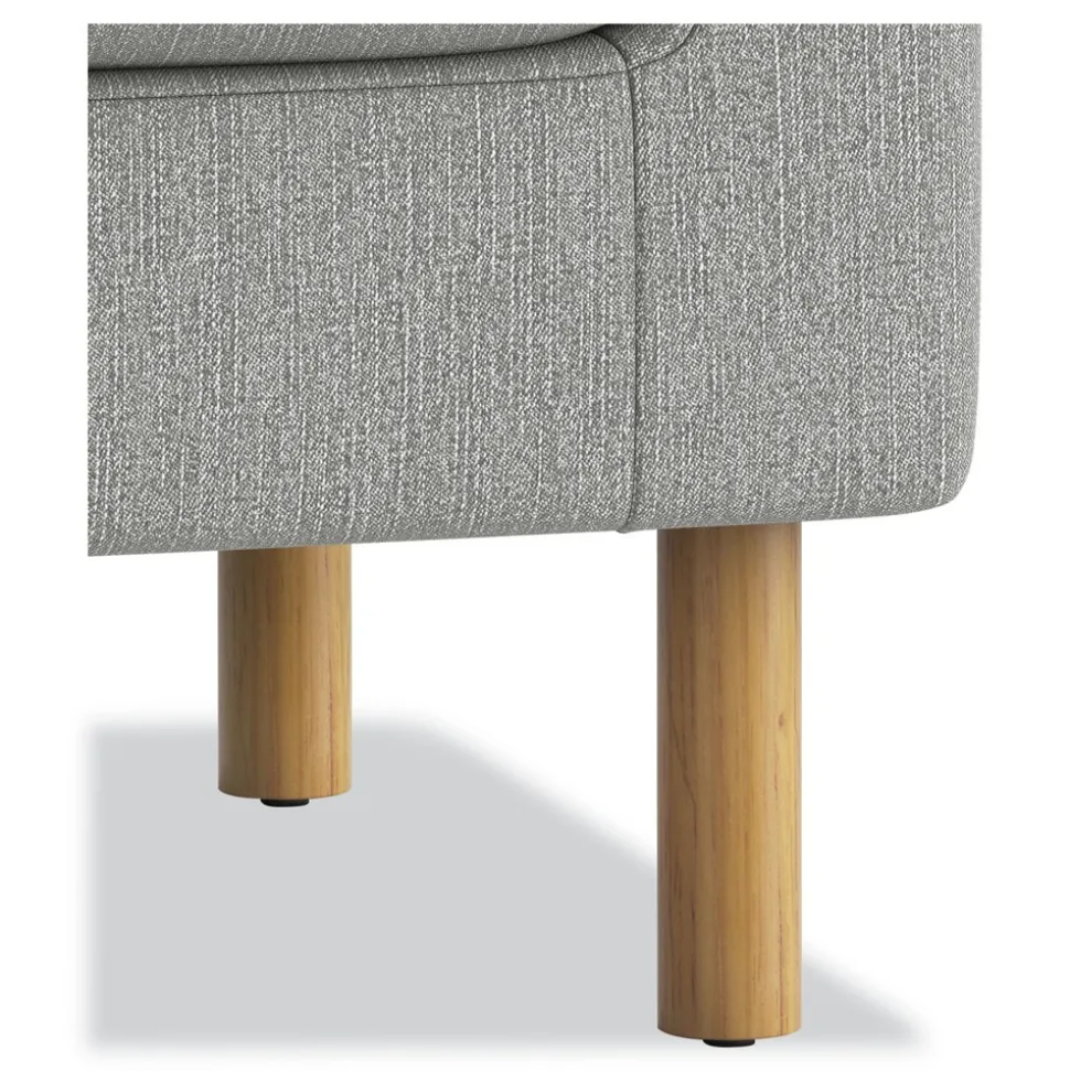 HON 23 in. x 23 in. x 17.5 in. Parkwyn Series Ottoman - Gray/Oak