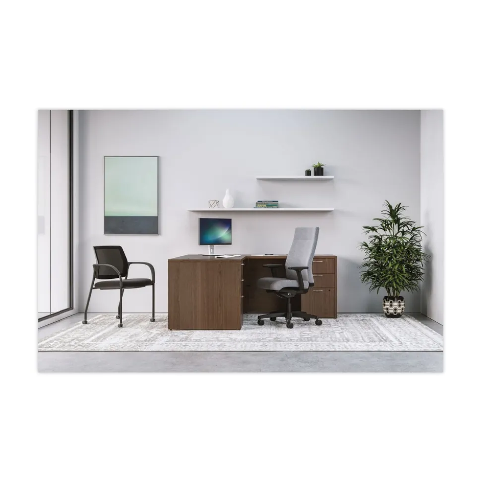 HON 48 in. x 24 in. x 29 in. Reversible (Left or Right) Mod Return Shell - Sepia Walnut