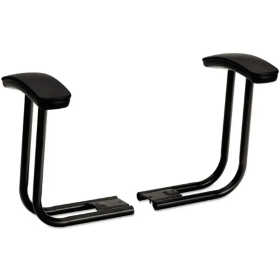 HON T-Arms for ComforTask Series Swivel Task Chairs - Black (1-Pair)